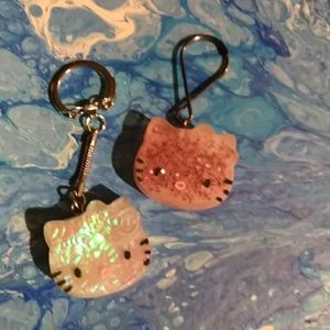 Resin Hello Kitty keychains asst colors